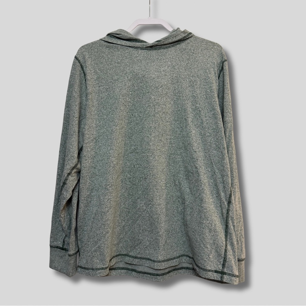 Men’s Ocean + Coast Heathered Green Lightweight Cotton Hoodie